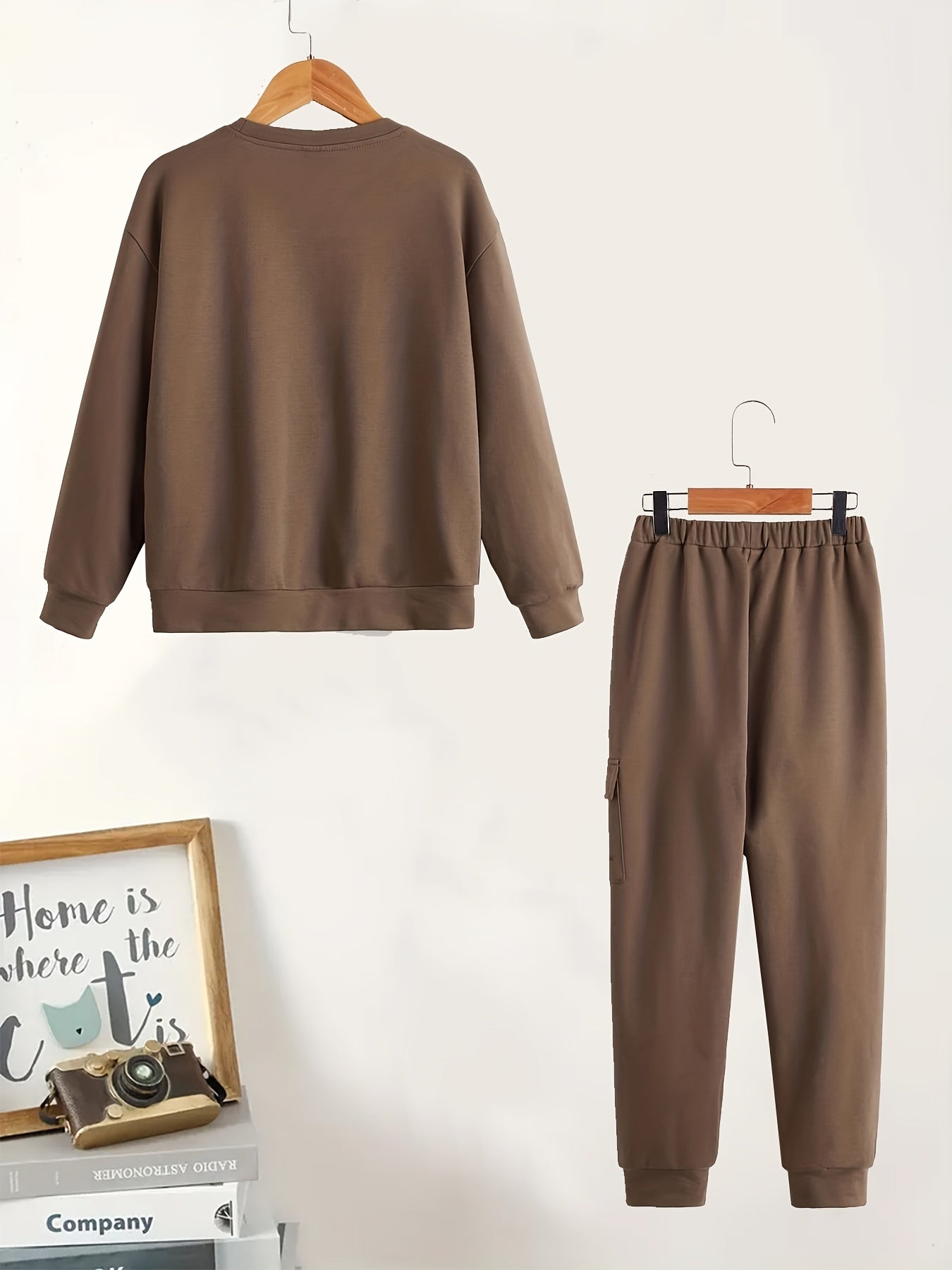 Kid's 2pcs Sweatshirt & Sweatpants Set Letter Print Casual Outfits