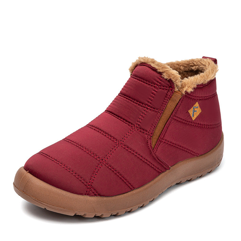 Women's Winter Snow Boots Fleece Lined Waterproof Slip-On Shoes