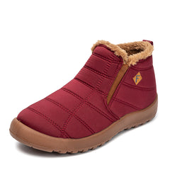 Women's Winter Snow Boots Fleece Lined Waterproof Slip-On Shoes