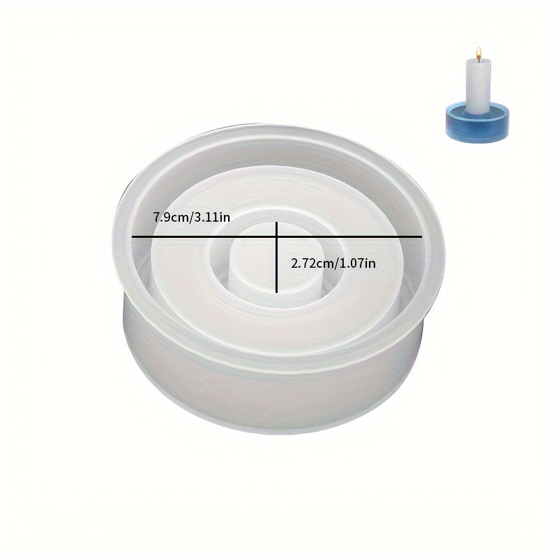 DIY Crystal Glue Resin Mold Candlestick Round Star Love Candle Silicone Mold