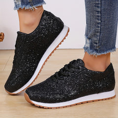 Sequins Glitter Lightweight Walking Shoes Non Slip Outdoor Sneakers