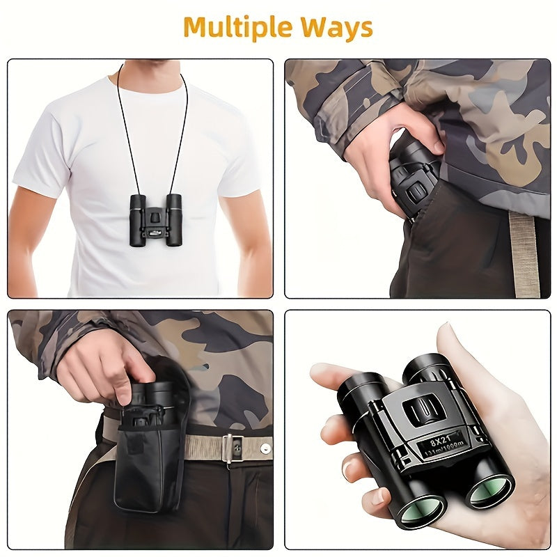 Portable HD Binoculars for Travel Camping Hiking