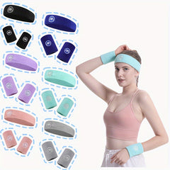 Breathable Sweat Absorbent Headband & Wristbands Set