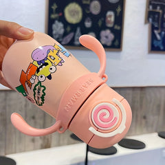 380ml Insulated Kids Cup with Straw and Handle