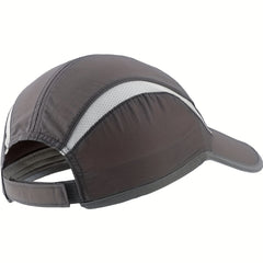 Foldable Mesh Sports Hat with Reflective Stripes for Men