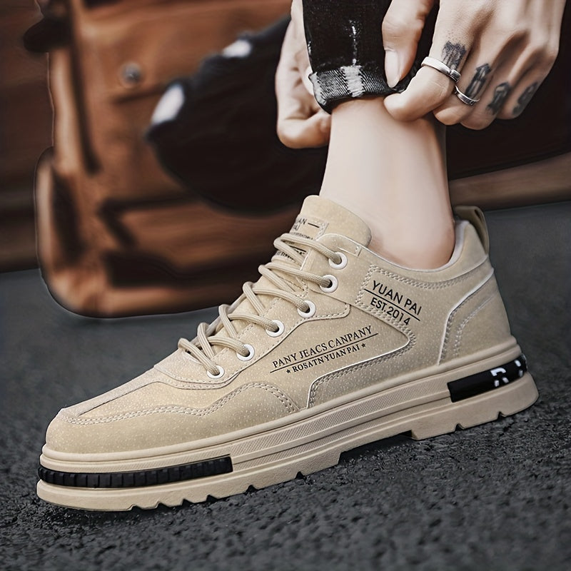 Men's Lace-up Work Sneakers with Good Grip