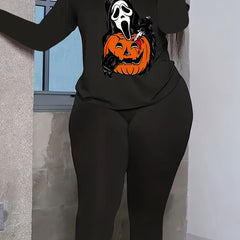 Halloween Casual Outfits 2 Piece Set
