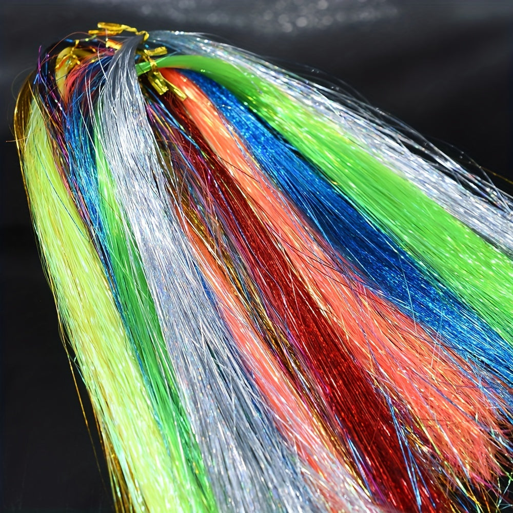 9pcs Colorful Soft Flash Fly Tying Material Fishing Gear Accessories