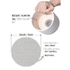 50pcs Flower Pot Hole Mesh Pad Round Drainage Hole Screens Prevent Soil Loss