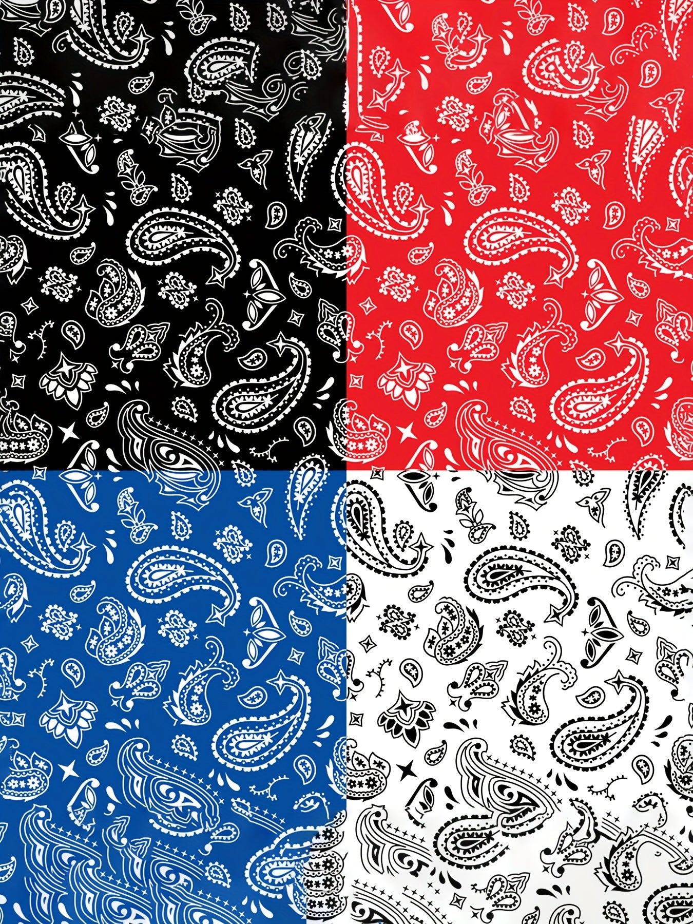 Paisley Print Block Hoodies Men Comfy Loose Hooded Pullover Mens Clothing