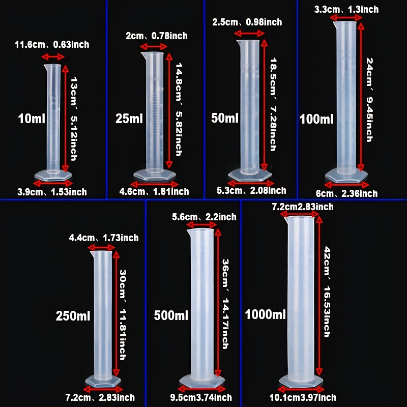 ETOPLEX Graduated Cylinder 10ml Clear Lab Cylinders
