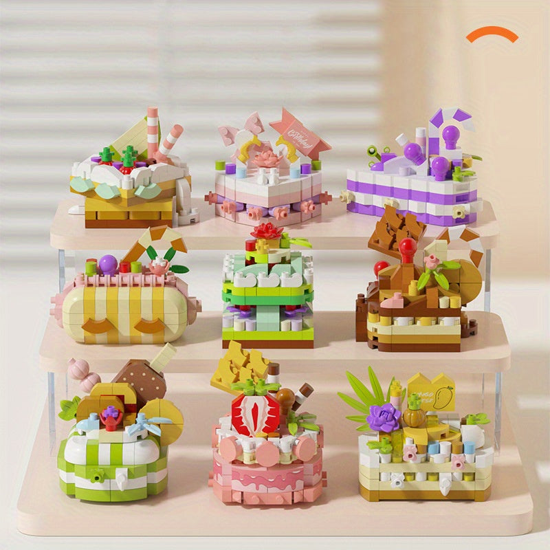 163pcs Small Particle Party Cake Building Block Set