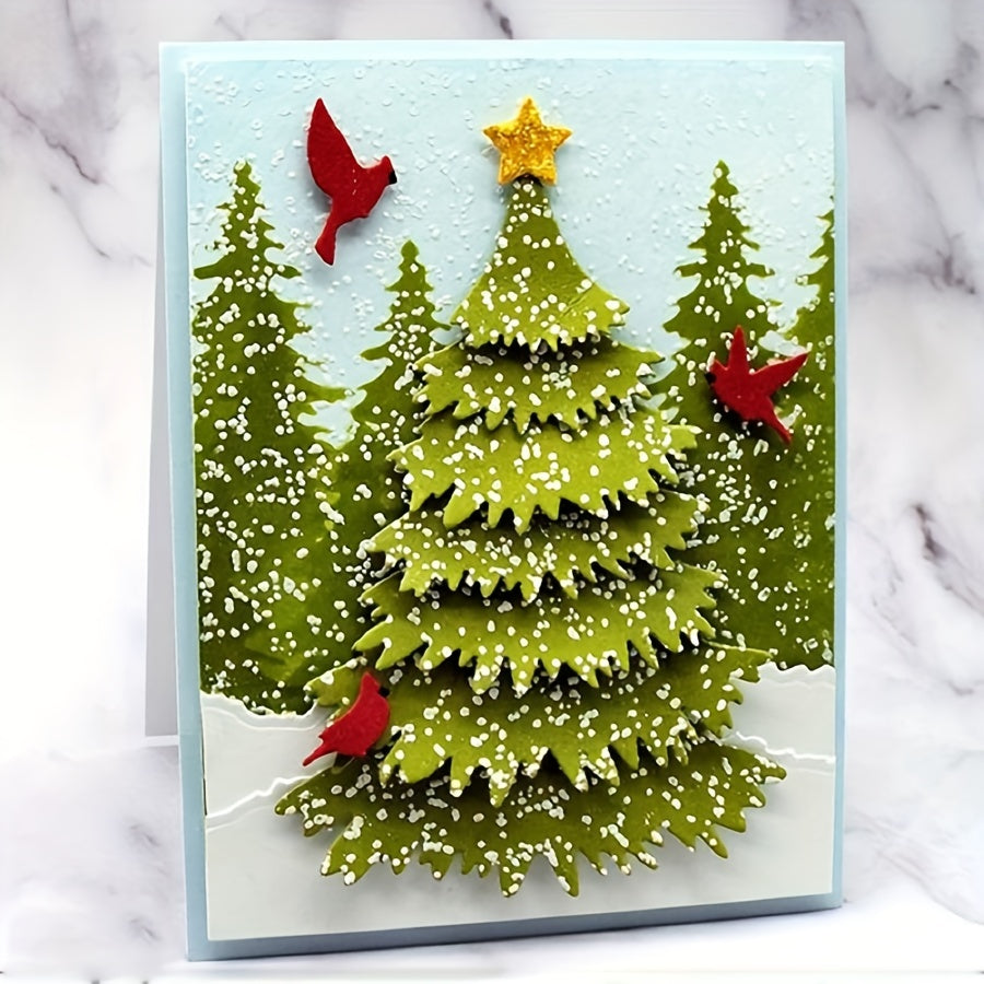 3D Christmas Tree Metal Cutting Dies for Card Making DIY Craft Decor