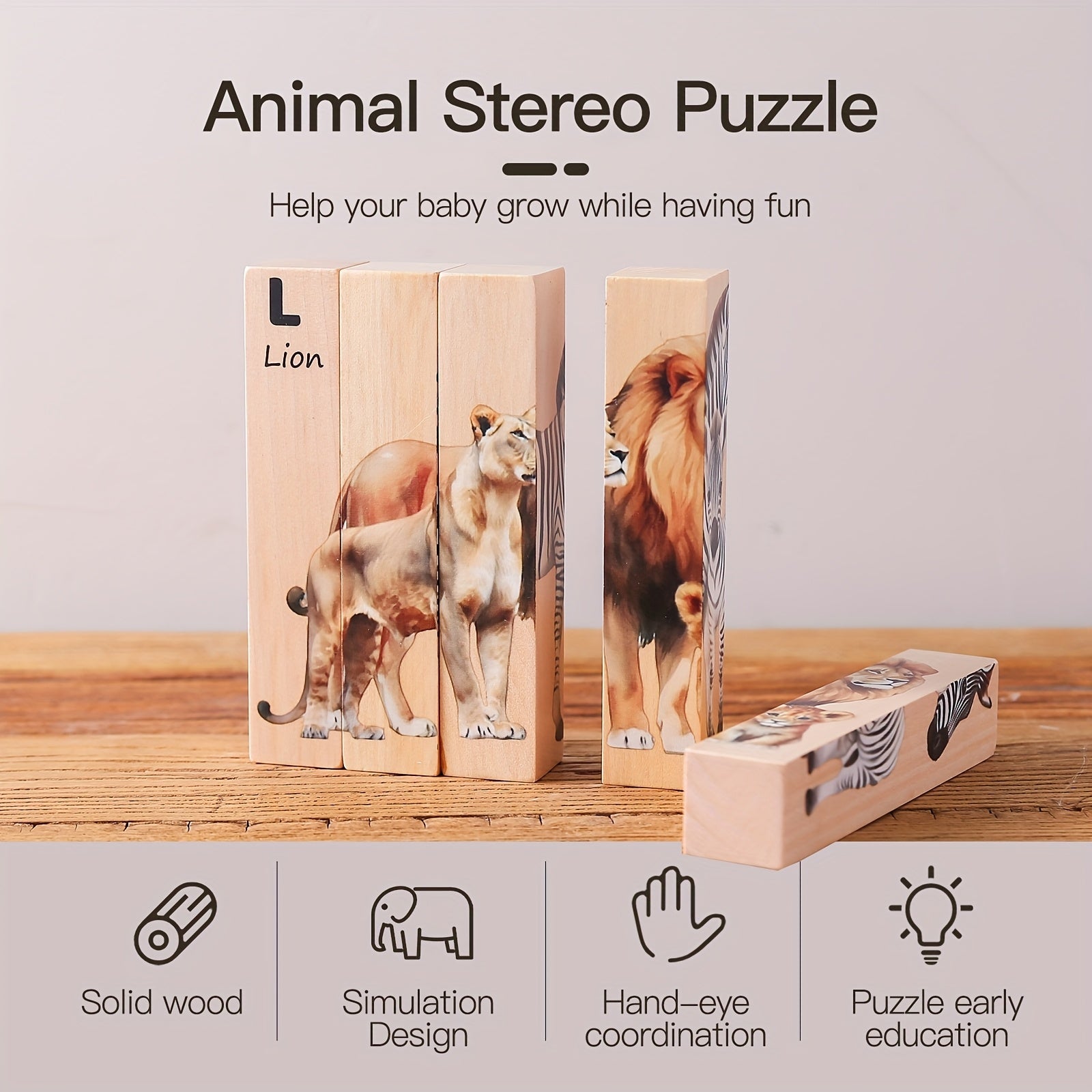 Baby Puzzle Animal Puzzle Toys Infant Early Childhood Toys