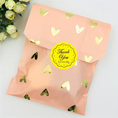 500pcs Thank You Stickers Floral Print Label Stickers Roll