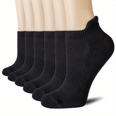 6 Pairs Low Cut Ankle Socks for Running Breathable Moisture Wicking Durable