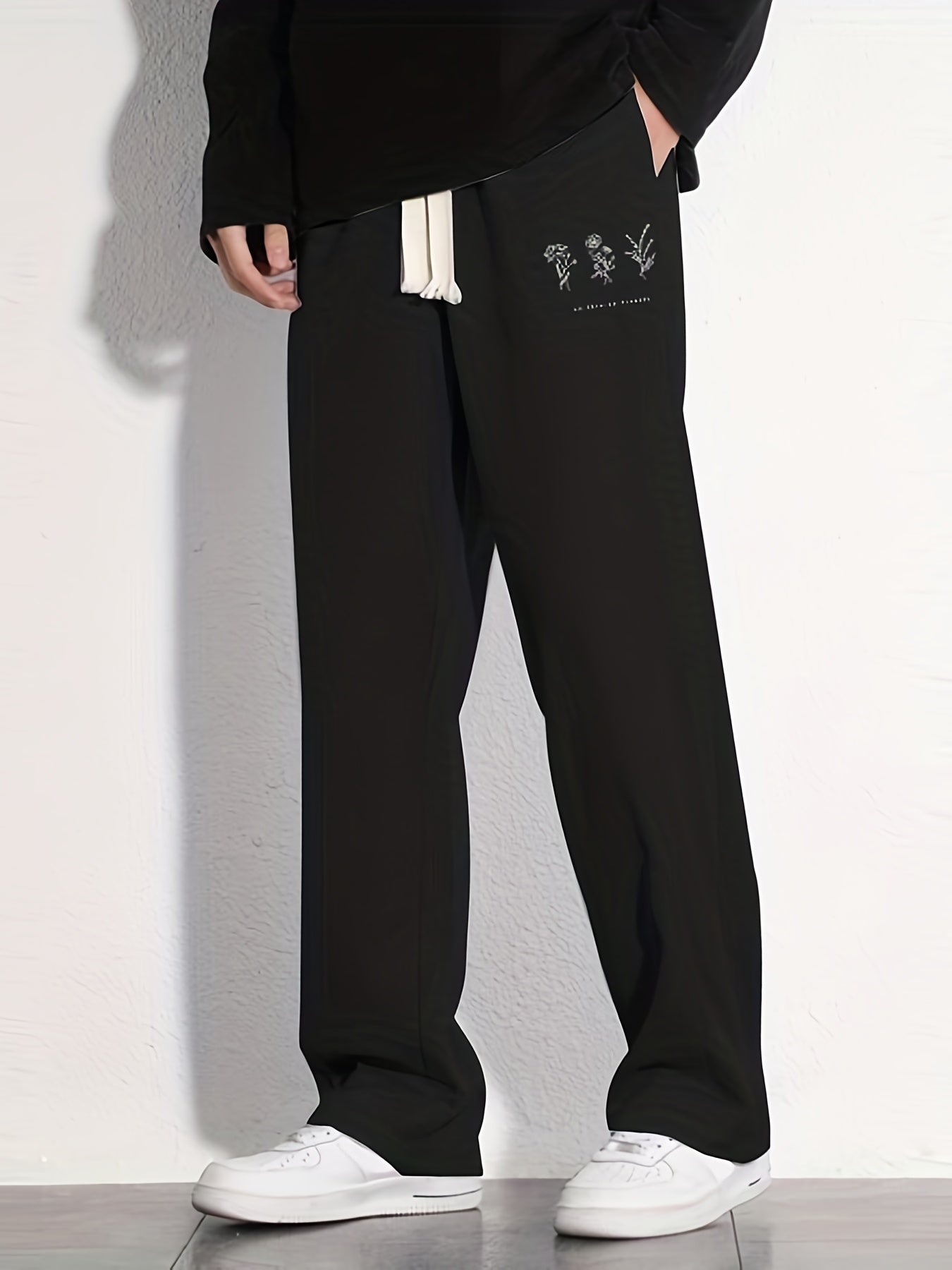 Casual Loose Fit Drawstring Pants for Men