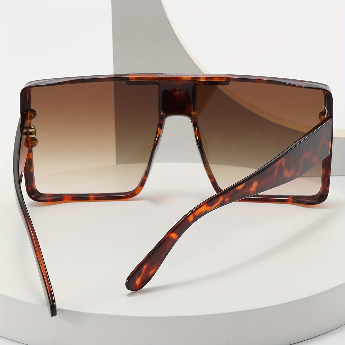 Oversized Square Frame Sunglasses Gradient Lens UV400