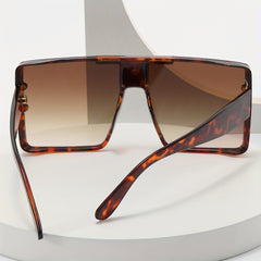Oversized Square Frame Sunglasses Gradient Lens UV400