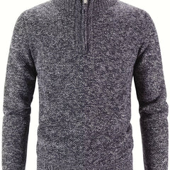 Men's Soft Touch Quarter Zip Sweater Thermal Jumper