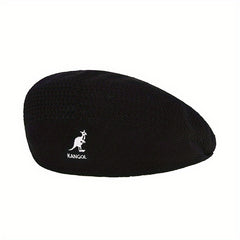 Animal Embroidered Knitted Beret Flat Newsboy Hat