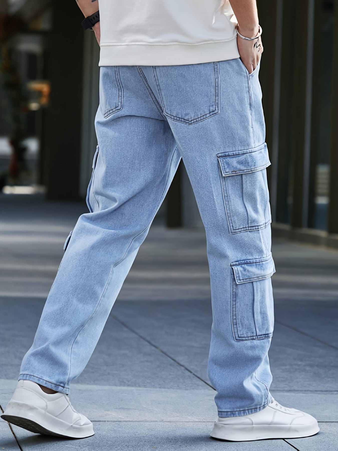 Loose Fit Jeans Mens Casual Street Style Denim Pants