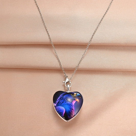 Eagle Pattern Crystal Pendant Necklace for Women