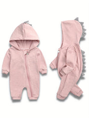 Soft Cotton Hooded Animal Romper for Baby Boys Girls