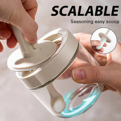 Leak-proof Seasoning Jar Spice Organizer with Spoon