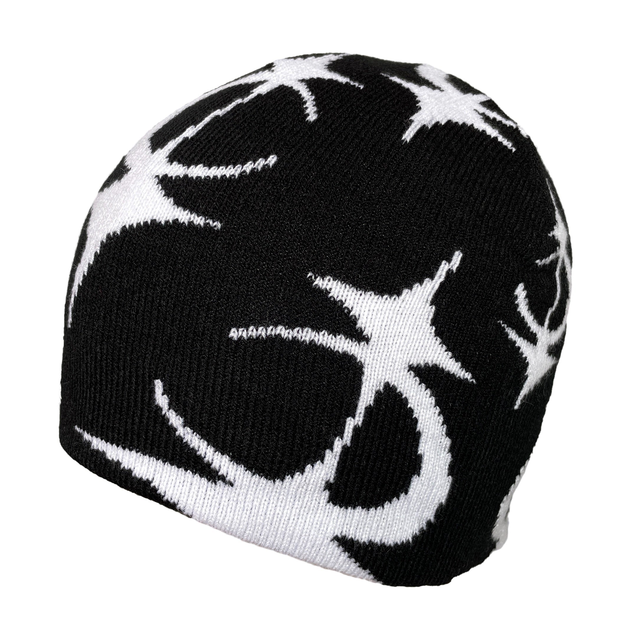 Y2K Star Pattern Knitted Hat Warm Beanie Hat Hip Hop Hat