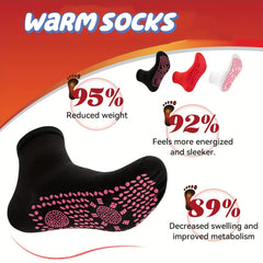 Winter Heated Socks Self Heating Foot Massage Women's Stockings