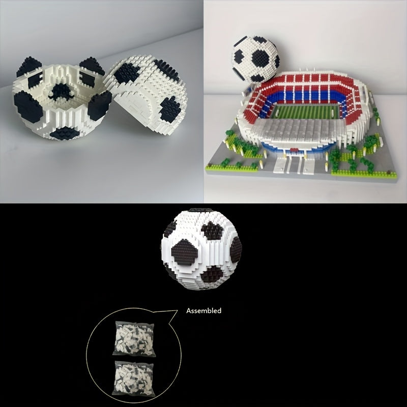 Football Model Mini Building Blocks - Fun Gift Blocks for Ages 14+