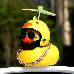 Yellow Duck & Helmet Laptop Sticker, Bicycle Decoration
