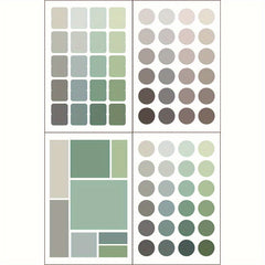 4pcs Colorful Label Stickers for Journals Scrapbooks