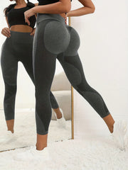 Women's Grey Skinny Leggings for Yoga, Running, Fitness