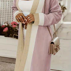 Colorblock Open Front Cardigan