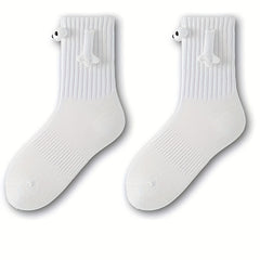 Cartoon Magnetic Holding Hand Socks, Soft & Comfortable