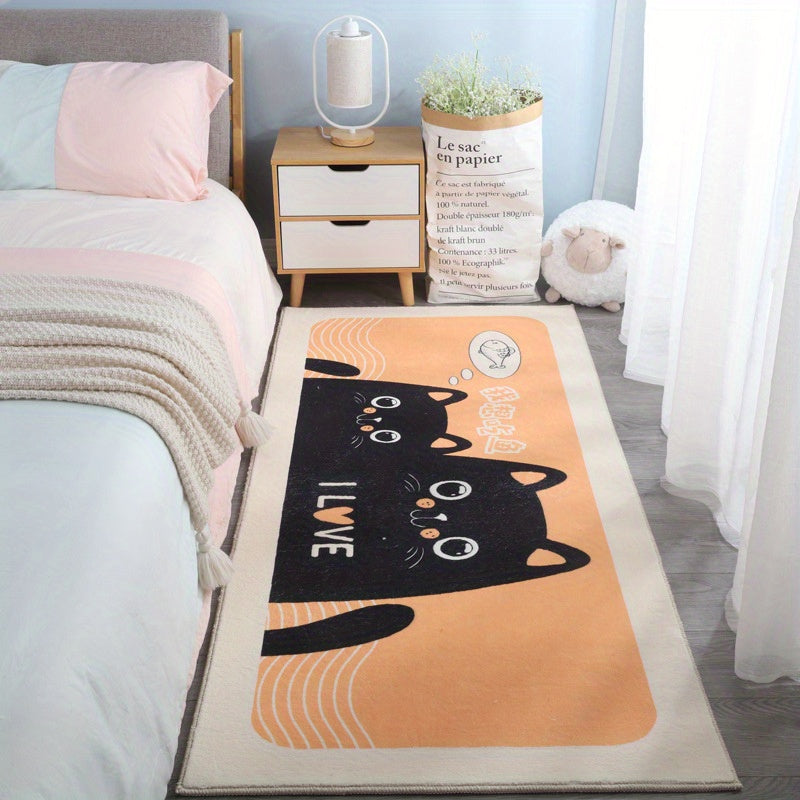 Thickened Shaggy Rugs For Bedroom Modern Cashmere Bedroom Long Strip Bedside Rug