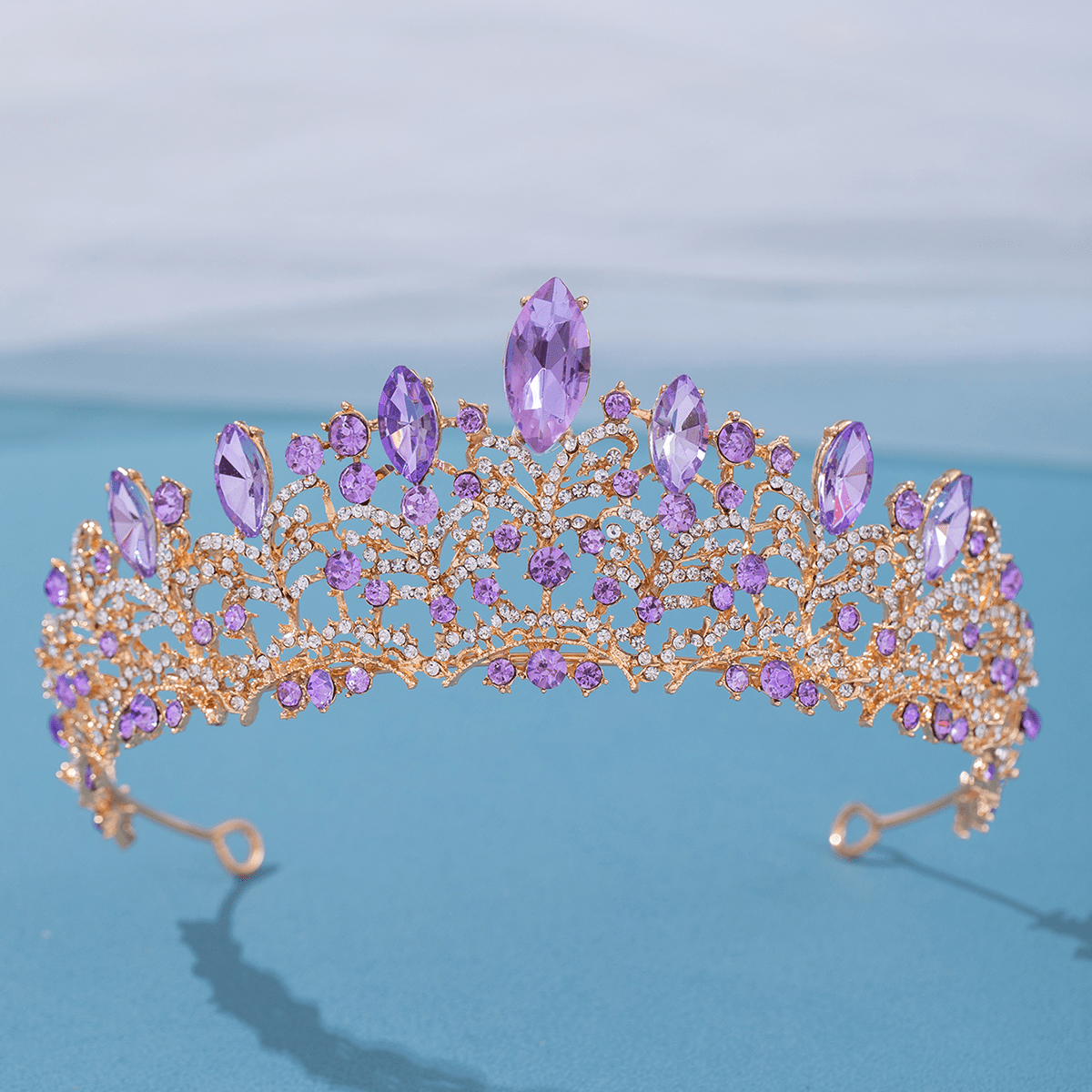 Baroque Rhinestone Crown Hairband Headband Princess Tiara