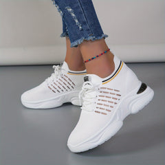 Women's Mesh Chunky Sneakers Lace Up Outdoor Shoes