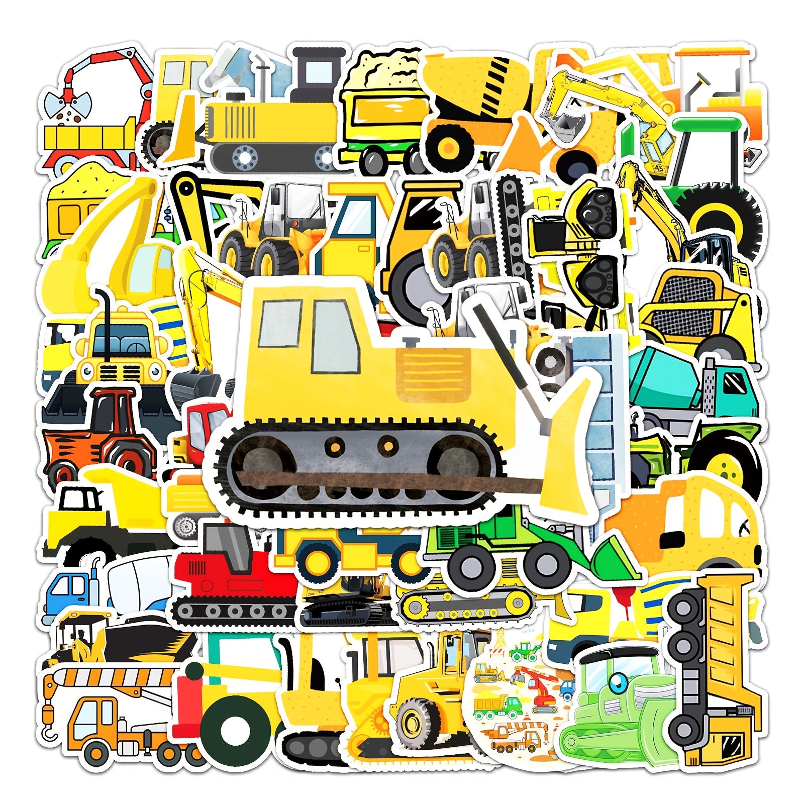 50pcs Truck Sticker Engineering Vehicle Stickers Waterproof Decorative Stickers