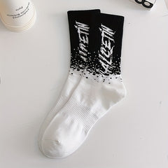 5 Pairs Letter Print Sports Socks for Women