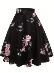 Floral Print Skirt for Spring & Summer Women's Clothing