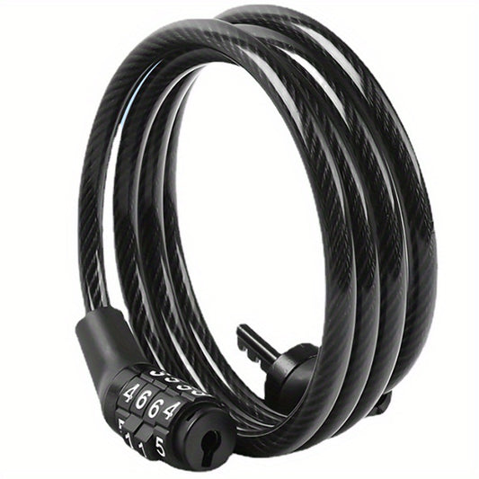 3in Bike Lock Cable 7mm Combination Bicycle Lock for Outdoor Equipment