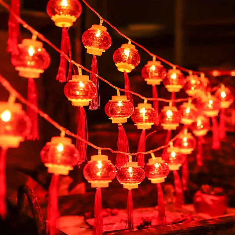 Spring Celebration Red Lanterns LED Decorative Light Strings