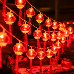 Spring Celebration Red Lanterns LED Decorative Light Strings