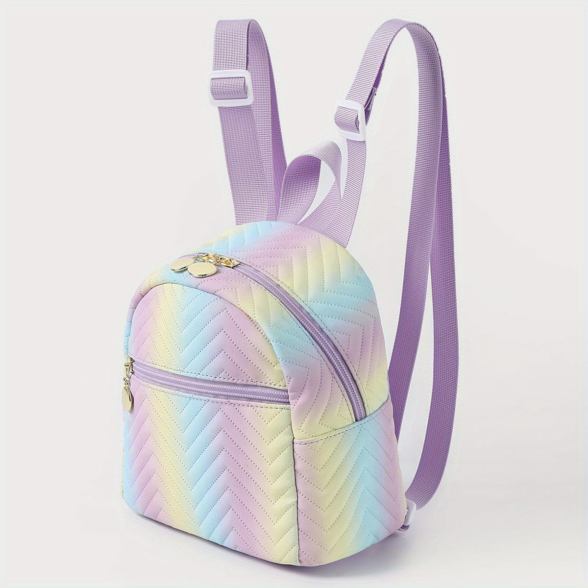 Children's Cartoon Rainbow Backpack Lightweight Waterproof PU Leather Schoolbag