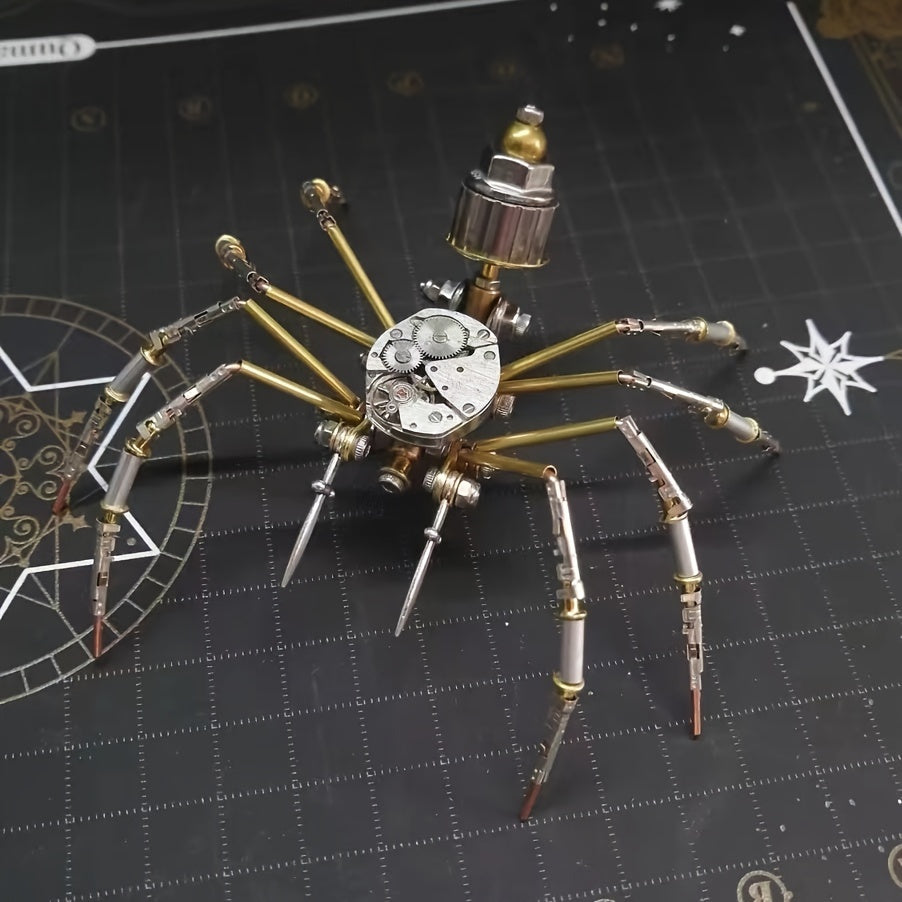 Steampunk Spider Watch Movement 3D Metal Puzzle DIY Handcrafted Bronze Model Kit