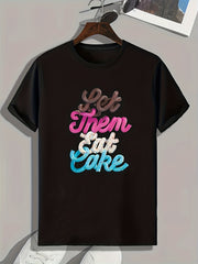 Creative Letters Print Men's Graphic T shirt Casual Comfy Tees For Summer