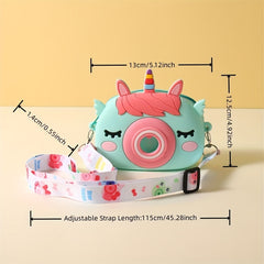 Unicorn Silicone Shoulder Bag for Girls Coin Purse